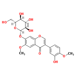 3-(3-Hydroxy-4-methoxyphenyl)-6-methoxy-4-oxo-4H-chromen-7-yl β-D-glucopyranoside Structure