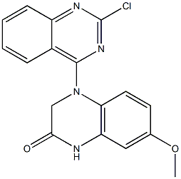 4-(2-chloroquinazolin-4-yl)-7-methoxy-3,4-dihydroquinoxalin-2(1H)-one结构式