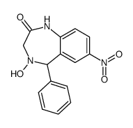 4-hydroxy-7-nitro-5-phenyl-1,3,4,5-tetrahydro-benzo[e][1,4]diazepin-2-one结构式