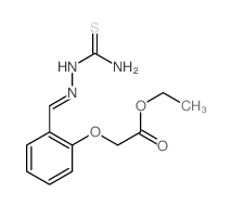 Acetic acid,2-[2-[[2-(aminothioxomethyl)hydrazinylidene]methyl]phenoxy]-, ethyl ester Structure