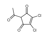 2-acetyl-4,5-dichlorocyclopent-4-ene-1,3-dione Structure