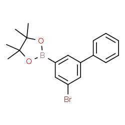2-(5-溴-[1,1'-联苯]-3-基)-4,4,5,5-四甲基-1,3,2-二氧杂硼烷结构式