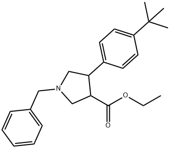 ethyl trans-1-benzyl-4-(4-(tert-butyl)phenyl)pyrrolidine-3-carboxylate Structure
