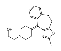 4-(9,10-Dihydro-2-methyl-4H-benzo[5,6]cyclohept[1,2-d]oxazol-4-ylidene)-1-piperidineethanol结构式