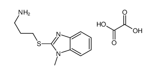 3-[(3-methyl-1H-benzimidazol-3-ium-2-yl)sulfanyl]propylazanium,oxalate Structure