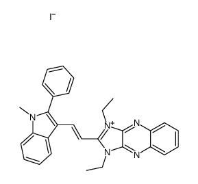 1,3-diethyl-2-[2-(1-methyl-2-phenyl-1H-indol-3-yl)vinyl]-1H-imidazo[4,5-b]quinoxalinium iodide picture