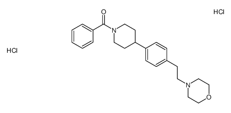 [4-[4-(2-morpholin-4-ium-4-ylethyl)phenyl]piperidin-1-ium-1-yl]-phenylmethanone,dichloride Structure
