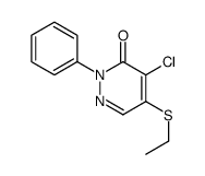 4-Chloro-5-(ethylsulfanyl)-2-phenyl-3(2H)-pyridazinone Structure