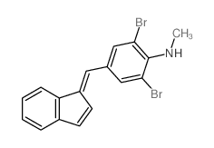 Benzenamine,2,6-dibromo-4-(1H-inden-1-ylidenemethyl)-N-methyl- Structure