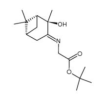 tert-butyl{[(1R,2R,5R)-2-hydroxy-2,6,6-trimethylbicyclo[3.1.1]hept-3-ylidene]amino}acetate Structure