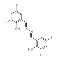 Benzaldehyde,3,5-dibromo-2-hydroxy-, 2-[(3,5-dibromo-2-hydroxyphenyl)methylene]hydrazone Structure
