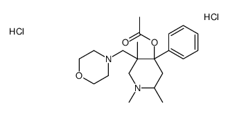 [1,2,5-trimethyl-5-(morpholin-4-ylmethyl)-4-phenylpiperidin-4-yl] acetate,dihydrochloride结构式