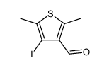 4-IODO-2,5-DIMETHYLTHIOPHENE-3-CARBALDEHYDE结构式