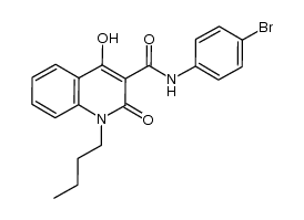 1-butyl-4-hydroxy-2-oxo-1,2-dihydroquinoline-3-carboxylic acid 4-bromoanilide Structure