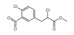 α,p-Dichlor-m-nitro-hydrozimtsaeure-methylester结构式