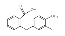 2-[(3-fluoro-4-methylphenyl)methyl]benzoic acid structure