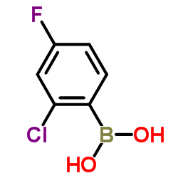 2-氯-4-氟苯硼酸结构式