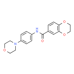 N-(4-morpholinophenyl)-2,3-dihydrobenzo[b][1,4]dioxine-6-carboxamide结构式