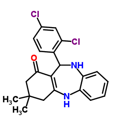 2,10-DIAZA-9-(2,4-DICHLOROPHENYL)-5,5-DIMETHYLTRICYCLO[9.4.0.0(3,8)]PENTADECA-1(11),3(8),12,14-TETRAEN-7-ONE结构式