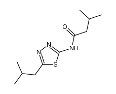 N-(isobutyl-[1,3,4]thiadiazol-2-yl)-isovaleramide结构式