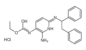 ethyl [2-amino-6-[(1,2-diphenylethyl)amino]pyridin-3-yl]carbamate monohydrochloride Structure