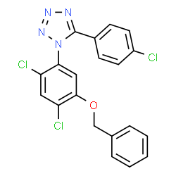 1-[5-(BENZYLOXY)-2,4-DICHLOROPHENYL]-5-(4-CHLOROPHENYL)-1H-1,2,3,4-TETRAAZOLE Structure