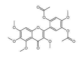 2',5'-Di(acetyloxy)-3,4',5,6,7-pentamethoxyflavone结构式