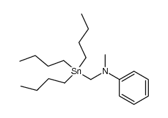 (N-Methyl-N-phenylaminomethyl)tributylzinn结构式