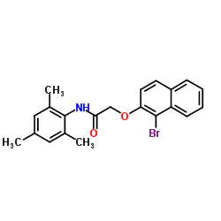 2-[(1-Bromo-2-naphthyl)oxy]-N-mesitylacetamide Structure