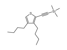 3,4-dibutyl-2-(trimethylsilyl)ethynylthiophene结构式