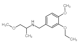 N-[(3-ethoxy-4-methoxyphenyl)methyl]-1-methoxypropan-2-amine结构式