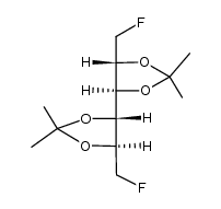 1,6-difluoro-O2,O3,O4,O5-diisopropylidene-1,6-dideoxy-galactitol结构式
