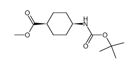 顺式-4-((叔丁氧羰基)氨基)环己烷羧酸甲酯结构式