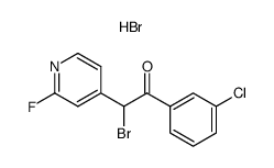 2-bromo-1- (3-chlorophenyl)-2-(2-fluoro-4-pyridyl)ethanone hydrobromide结构式