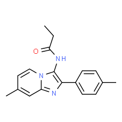 N-[7-methyl-2-(4-methylphenyl)imidazo[1,2-a]pyridin-3-yl]propanamide structure