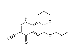 4-羟基-6,7-双(2-甲基丙氧基)-3-喹啉甲腈结构式