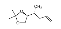 1-((R)-2,2-dimethyl-1,3-dioxolan-4-yl)but-3-en-1-ol结构式