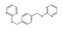 2-[[4-(pyrimidin-2-ylsulfanylmethyl)phenyl]methylsulfanyl]pyrimidine Structure