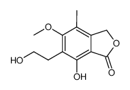 7-hydroxy-6-(2-hydroxyethyl)-5-methoxy-4-methyl-phthalan-1-one结构式
