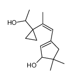 3-{(E)-2-[1-(1-Hydroxy-ethyl)-cyclopropyl]-propenyl}-5,5-dimethyl-cyclopent-2-enol结构式