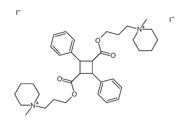 bis[3-(1-methylpiperidin-1-ium-1-yl)propyl] 2,4-diphenylcyclobutane-1,3-dicarboxylate,diiodide结构式