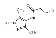 3-chloro-N-(1,3,5-trimethylpyrazol-4-yl)propanamide Structure