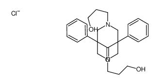 3,7-bis(3-hydroxypropyl)-1,5-diphenyl-3,7-diazabicyclo[3.3.1]nonan-9-one,chloride结构式