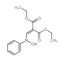 Propanedioic acid,2-[(hydroxyphenylamino)methylene]-, 1,3-diethyl ester structure