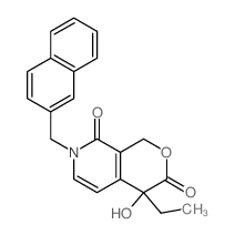 1H-Pyrano[3,4-c]pyridine-3,8(4H,7H)-dione,4-ethyl-4-hydroxy-7-(2-naphthalenylmethyl)- structure