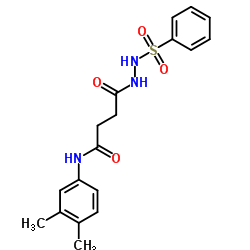 N-(3,4-Dimethylphenyl)-4-oxo-4-[2-(phenylsulfonyl)hydrazino]butanamide Structure
