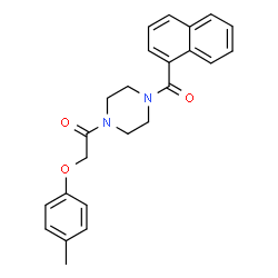 2-(4-methylphenoxy)-1-[4-(naphthalen-1-ylcarbonyl)piperazin-1-yl]ethanone结构式