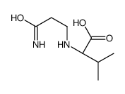 (2S)-2-[(3-amino-3-oxopropyl)amino]-3-methylbutanoic acid Structure