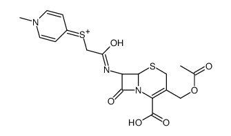 (6R,7R)-3-(acetyloxymethyl)-7-[[2-(1-methylpyridin-1-ium-4-yl)sulfanylacetyl]amino]-8-oxo-5-thia-1-azabicyclo[4.2.0]oct-2-ene-2-carboxylic acid结构式