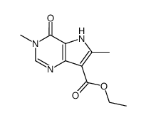 3,6-dimethyl-4-oxo-4,5-dihydro-3H-pyrrolo[3,2-d]pyrimidine-7-carboxylic acid ethyl ester Structure